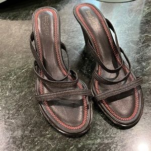 💥SOLD Eric Javitz Wedge Heels with 3 straps